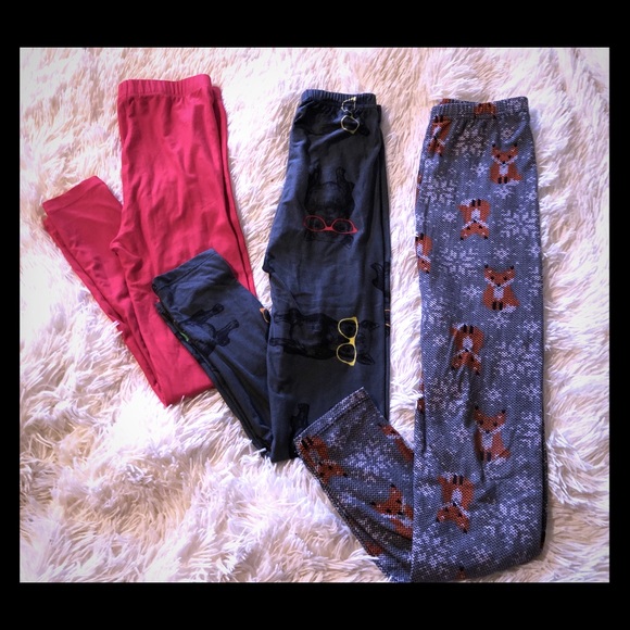 🔥🔥🔥Kids Leggings - 3 pairs size L/XL - Picture 1 of 5